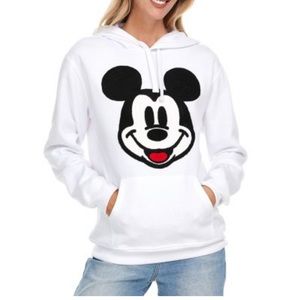 Licensed ladies Mickey Mouse hoodie, size Large, White